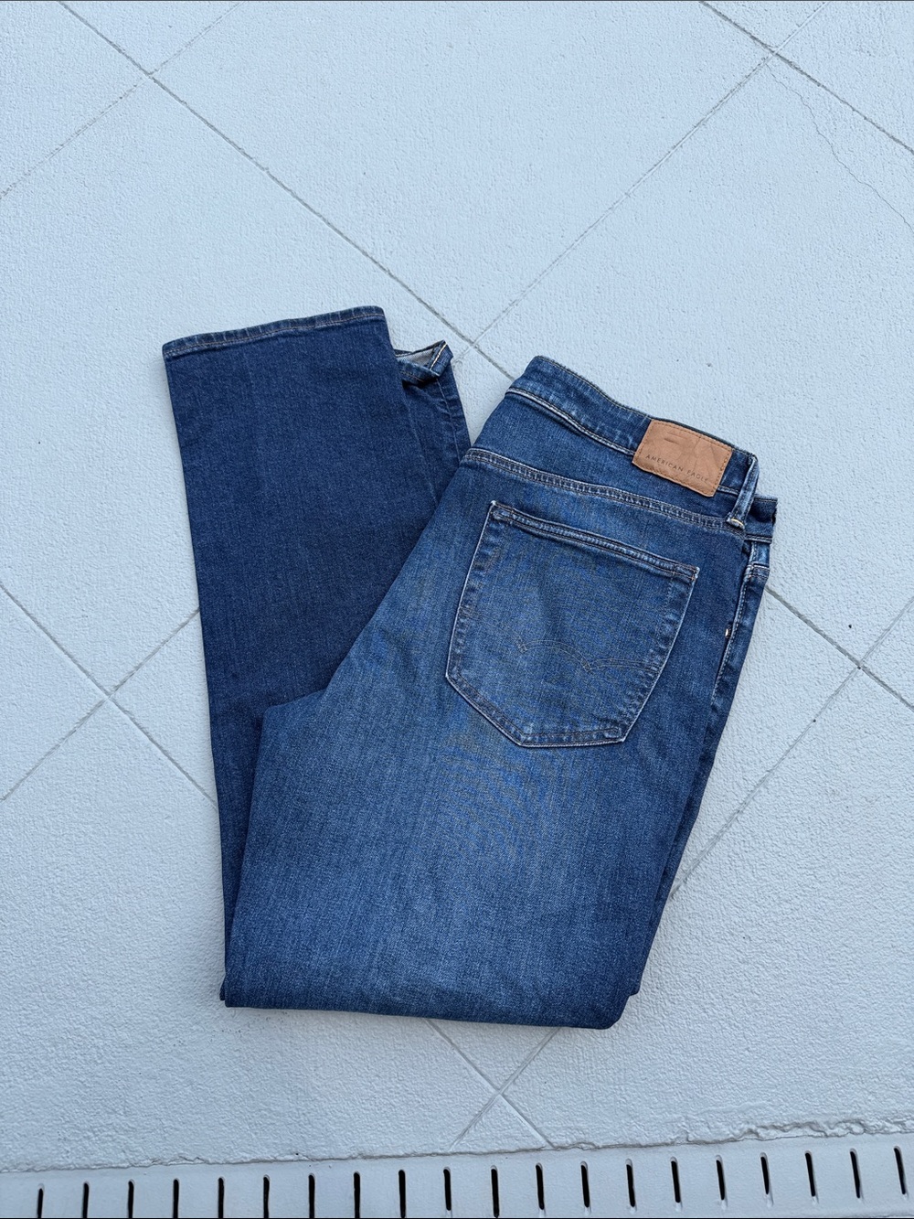 American Eagle Outfitters Men's Slim Straight Blue Denim Jeans